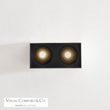 Exo Dual Flush Mount, 2-Light, LED, Black, 10.4"L (700FMEXOD620WB-LED930 70DN107)