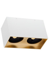 Exo Dual Flush Mount, 2-Light, LED, Gold, 10.4"L (700FMEXOD620WG-LED927 70DN109)