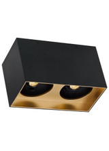 Exo Dual Flush Mount, 2-Light, LED, Gold, 10.4"L (700FMEXOD630BG-LED930 70DN10L)