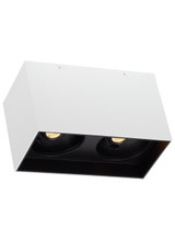 Exo Dual Flush Mount, 2-Light, LED, Black, 10.4"L (700FMEXOD630WB-LED935 70DN10U)