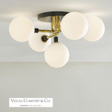 Viaggio Flush Mount, 5-Light, Brass, 18"W (700FMVGOOR 70DN3XX)