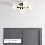 Viaggio Flush Mount, 5-Light, Brass, 18"W (700FMVGOOR 70DN3XX)