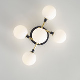 Viaggio Flush Mount, 5-Light, LED, Brass, 18"W (700FMVGOOR-LED930 70DN3XY)
