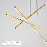 Essence Trio Linear, 3-Light, 3-Tier, LED, Aged Brass, Acrylic, 50"W (700LSESN3R-LED930 70DR1P6)