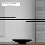 Dyna Linear Chandelier, 1-Light, LED, Anodized Black, Acrylic Light Panel, 47.5"W (700LSDYNAR4PB-LED930 70DR1NH)