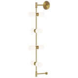 ModernRail Wall Sconce, 8-Light, LED, Aged Brass, 36"H (700MDWS3CRR 70DR3LD)