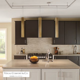 Blok Large Pendant, 1-Light, LED, Brass, 22.5"H (700MOBLKLRR-LED930 70DVD3W)