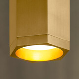 Blok Small Pendant, 1-Light, Brass, 12.5"H (700MOBLKSRR 70DVD45)