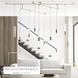 Captra Pendant, 1-Light, LED, Brass, 14"H (700MOCPTCR-LED930 70DY8XP)