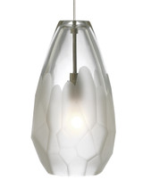 Briolette Pendant, 1-Light, Satin Nickel, 4.5"W (700MPBRLFS-LEDS930 70E499C)