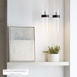 Manette Grande Pendant, 1-Light, Black/Black, 5"W (700TDMANGPCLCLBB-LED 70P0870)