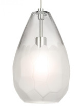 Briolette Grande Outdoor Pendant, 1-Light, Satin Nickel, 8.75"W (700TDBRLGFS 70PD8XW)