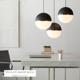 Akova Grande Pendant, 1-Light, Black, 13.75"W (700TDAKV13BR 70P9D5R)