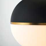 Akova Grande Pendant, 1-Light, Black, 13.75"W (700TDAKV13BR 70P9D5R)