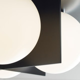 Orbel Flush Mount, 4-Light, Matte Black, 15"W (700FMOBLB 70P9E6D)