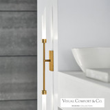 Spur Wall Sconce, 2-Light, LED, Aged Brass, 30"H (700WSSPRR-LED927-277 70P9F3M)