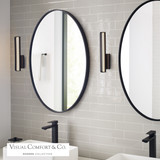 Banda Bathroom Wall Sconce, 1-Light, LED, Matte Black, 13"H (700BCBND13B-LED930 70PDAW7)