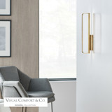 Banda Bathroom Wall Sconce, 1-Light, LED, Natural Brass, 13"H (700BCBND13NB-LED930-277 70PDAWD)