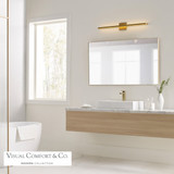 Banda Bath Vanity, 1-Light, LED, Natural Brass, 36"W (700BCBND36NB-LED930 70PDAWJ)