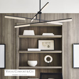 Klee Chandelier, 6-Light, 3-Tier, LED, Black, Nightshade Black, 56.1"W (700KLE6B-LED930 70PDCX8)