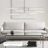 Klee Chandelier, 6-Light, 3-Tier, LED, Nickel, Polished Nickel, 56.1"W (700KLE6N-LED930 70PDCXA)