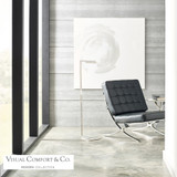 Dessau Floor Lamp, 1-Light, LED, Polished Nickel, 46"H (700PRTDES46N-LED927 70PDEV3)