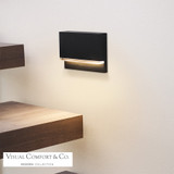 Wend Outdoor Wall/Step Light, 1-Light, LED, Black, 4"H (700OSWEND92730B12 70PDHQH)