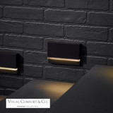 Wend Outdoor Wall/Step Light, 1-Light, LED, Black, 4"H (700OSWEND92730B120 70PDHQJ)