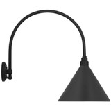 Visual Comfort & Co. Signature Collection Academy 19.5" Arched Mack Barn Light, Visual Comfort & Co. Signature Collection TOB 2815MBK/S11-MBK N223P 
