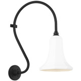 Visual Comfort & Co. Signature Collection Academy 15" Larrabee Barn Light, Visual Comfort & Co. Signature Collection TOB 2804MBK/S9-WHT N231P 