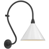 Visual Comfort & Co. Signature Collection Academy 15" Larrabee Barn Light, Visual Comfort & Co. Signature Collection TOB 2804MBK/S11-WHT N231T 