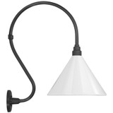 Visual Comfort & Co. Signature Collection Academy 15" Larrabee Barn Light, Visual Comfort & Co. Signature Collection TOB 2804MBK/S11-WHT N231T 