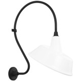 Visual Comfort & Co. Signature Collection Academy 18" Larrabee Barn Light, Visual Comfort & Co. Signature Collection TOB 2805MBK/S4-WHT N231Y 