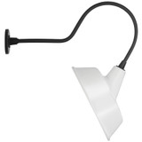 Visual Comfort & Co. Signature Collection Academy 26" Angled Flynn Barn Light, Visual Comfort & Co. Signature Collection TOB 2803MBK/S4-WHT N2215 