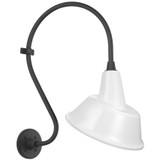 Visual Comfort & Co. Signature Collection Academy 15" Larrabee Barn Light, Visual Comfort & Co. Signature Collection TOB 2804MBK/S3-WHT N24ZK 