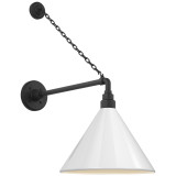 Visual Comfort & Co. Signature Collection Academy 17.5" Anchored Mack Barn Light, Visual Comfort & Co. Signature Collection TOB 2813MBK/S11-WHT N2510 
