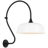 Visual Comfort & Co. Signature Collection Academy 18" Larrabee Barn Light, Visual Comfort & Co. Signature Collection TOB 2805MBK/S7-WHT N221U 