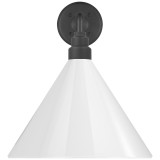 Visual Comfort & Co. Signature Collection Academy 17.5" Mack Barn Light, Visual Comfort & Co. Signature Collection TOB 2812MBK/S11-WHT N2225 