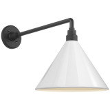 Visual Comfort & Co. Signature Collection Academy 17.5" Mack Barn Light, Visual Comfort & Co. Signature Collection TOB 2812MBK/S11-WHT N2225 