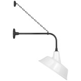Visual Comfort & Co. Signature Collection Academy 20" Anchored Rex Barn Light, Visual Comfort & Co. Signature Collection TOB 2810MBK/S4-WHT N203C 