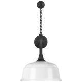 Visual Comfort & Co. Signature Collection Academy 20" Anchored Rex Barn Light, Visual Comfort & Co. Signature Collection TOB 2810MBK/S6-WHT N203E 