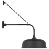 Visual Comfort & Co. Signature Collection Academy 20" Anchored Rex Barn Light, Visual Comfort & Co. Signature Collection TOB 2810MBK/S7-MBK N203F 