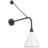 Visual Comfort & Co. Signature Collection Academy 20" Anchored Rex Barn Light, Visual Comfort & Co. Signature Collection TOB 2810MBK/S10-WHT N203L 