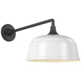 Visual Comfort & Co. Signature Collection Academy 17.5" Mack Barn Light, Visual Comfort & Co. Signature Collection TOB 2812MBK/S6-WHT N203U 