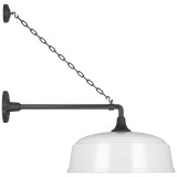 Visual Comfort & Co. Signature Collection Academy 17.5" Anchored Mack Barn Light, Visual Comfort & Co. Signature Collection TOB 2813MBK/S7-WHT N204E 