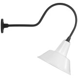 Visual Comfort & Co. Signature Collection Academy 26" Angled Flynn Barn Light, Visual Comfort & Co. Signature Collection TOB 2803MBK/S1-WHT N2330 