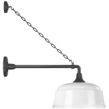Visual Comfort & Co. Signature Collection Academy 17.5" Anchored Mack Barn Light, Visual Comfort & Co. Signature Collection TOB 2813MBK/S6-WHT N23ZZ 
