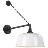 Visual Comfort & Co. Signature Collection Academy 17.5" Anchored Mack Barn Light, Visual Comfort & Co. Signature Collection TOB 2813MBK/S6-WHT N23ZZ 