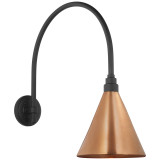 Visual Comfort & Co. Signature Collection Academy 19.5" Arched Mack Barn Light, Visual Comfort & Co. Signature Collection TOB 2815MBK/S10-SC N240E 