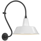 Visual Comfort & Co. Signature Collection Academy 15" Larrabee Barn Light, Visual Comfort & Co. Signature Collection TOB 2804MBK/S2-WHT N250M 